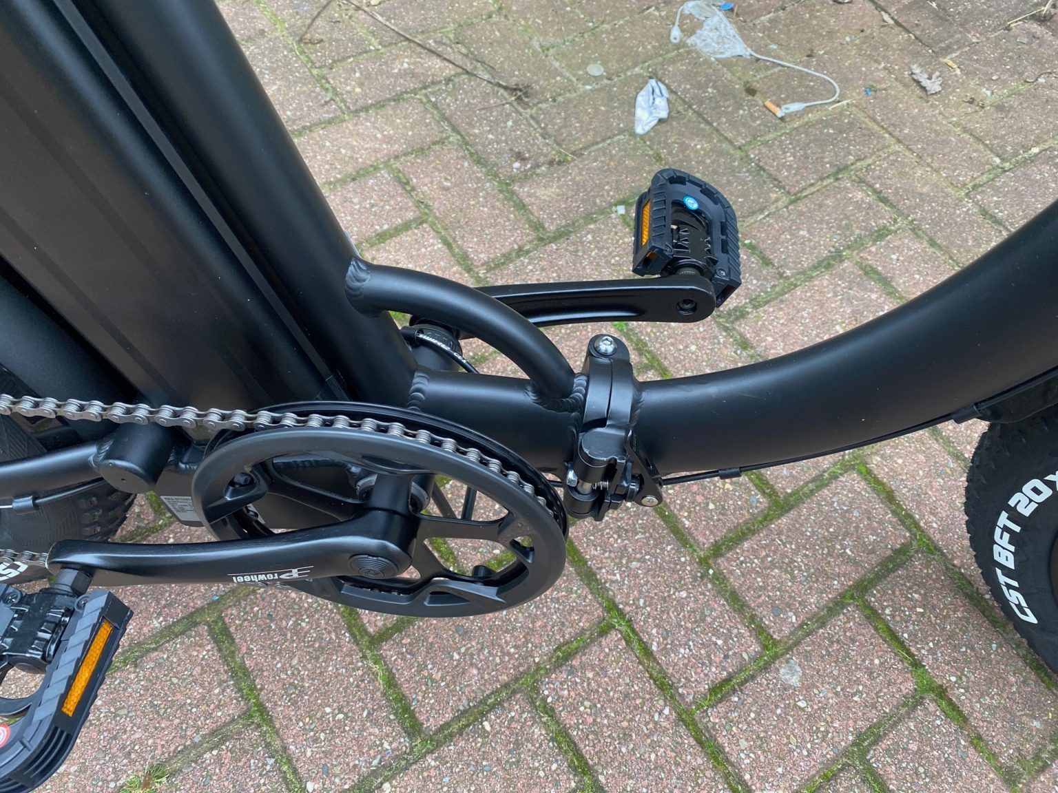 SCR Black Edition Elektrische vouwfiets, fatbike, lage instap, 7 sp, Mat black Scootercenter