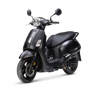 SYM Fiddle 4 E5 Mat Black gratis accessoires pakket.
